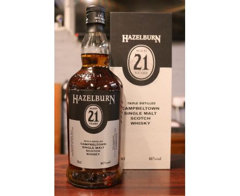 Hazelburn Aged 21 Years Triple distilled Campbeltown single malt scotch Whisky 70cl 
