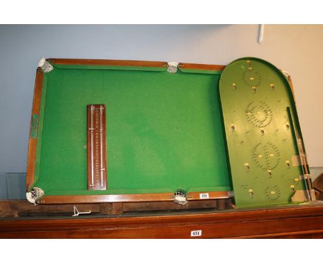 Walter Lindrum Home Snooker Table and a Reno Series Bagatelle board 