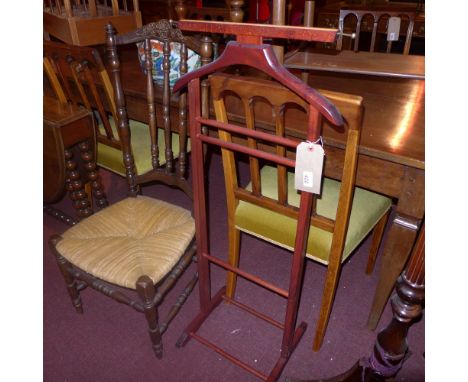 A mid 20th century gentlemans valet and a standard lamp 
