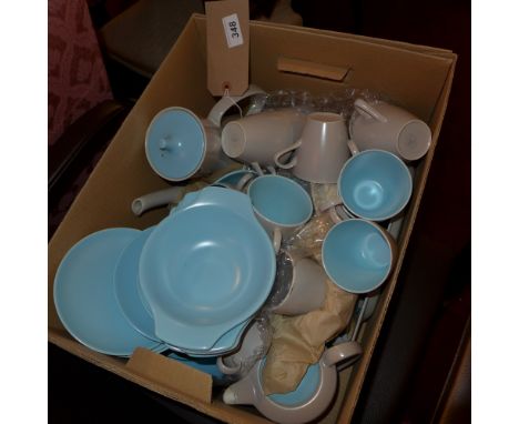 A large collection of Poole pottery items  