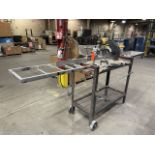 DeWALT Model: DW717 10 in. Double Bevel Sliding Compound Miter Saw, 4000/RPM, On Rolling Cart