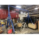 2,000 LBS Capacity Crane, w/ (1) Dayton 500 LBS Electric Chain Hoist, with Pendant, (1) Load Cell