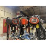 Lot - (4) CM Lodestar Electric Crane Hoists, Consisting of: (2) 1/8-Ton, (2) 1/2-Ton, with (4)