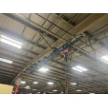 Gorbel 500 LBS. Capacity Shop Crane w/ (1) 500 LBS 208V, 3 Phase CM Lodestar Electric Chain Hoist,