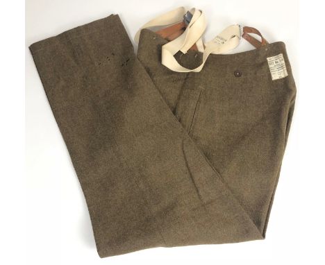 1940 Pattern WW2 Army Battledress Trousers 1942. A good clean pair of the 1940 pattern trousers tailored with field dressing 