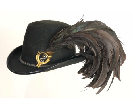Austro-Hungarian 1892 Model 2nd Jaeger Regiment Cap or Jaergerhut.  Good scarce regulation example tailored in black felt wit