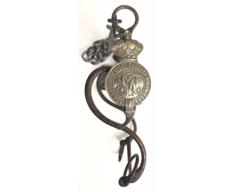 Welsh Glamorgan Light Cavalry Volunteers Victorian Mounted Officer's Bridle Horse Bit.  A rare mid 19th Century example of a 