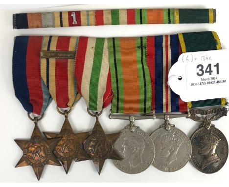 WW2 Northamptonshire Regiment Territorial Group of 6 Medals  Awarded to "5881350 COL SJT P.M. LOCKWOOD NORTH'N R." Comprising