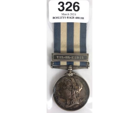 2nd Bn Coldstream Guards 1882 Egypt Medal Awarded to "3447 PTE R McALISTER 2/ CDN GDS" bearing clasp Tel-El-Kebir. Clasp conf