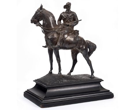 Boer War Imperial Light Horse Trooper 1903 Silver  Statue by Elkington &amp; Co.  This fine quality hallmarked silver figure 