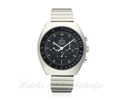 A GENTLEMAN'S STAINLESS STEEL OMEGA SPEEDMASTER PROFESSIONAL MARK II CHRONOGRAPH BRACELET WATCH CIRCA 1969 REF. 145.014 FIRST