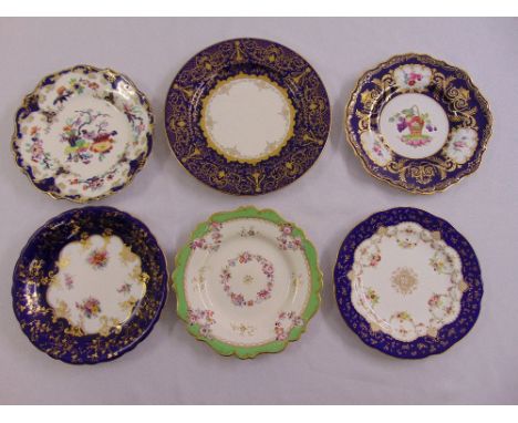 A quantity of decorative cabinet plates to include Coalport, Royal Worcester, Minton and Spode (6)