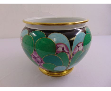 A circular ceramic jardinière by Manifattura Artistica le Porcellane produced for Asprey