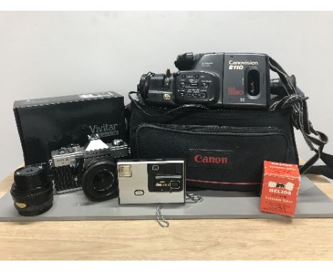 JOB LOT CAMERA EQUIPMENT INCLUDING PRAKTICA MTL 3 CAMERA , SIGMA LENS ETC