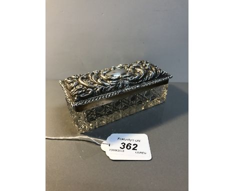 HALLMARKED SILVER TOP TRINKET BOX