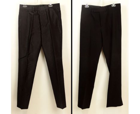 Two Pair of Men's Vintage Jean Paul Gaultier Homme Dress Pants. Made in Italy. One, 70% Acetate and 30% Silk Moiré, Size 34. 