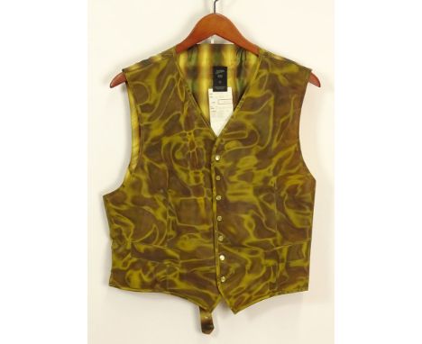 Rare Men's Vintage Jean Paul Gaultier Homme Vest. Made in Italy. Size 54, Fabric Content: (front) 100% P.V.C; (back) 100% Sil