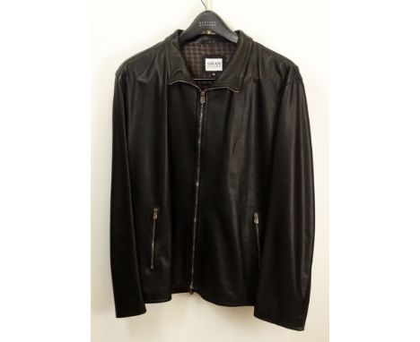 Men's Vintage Armani Collezioni  Leather Jacket. Size 56. Good Condition. Shipping $36.00