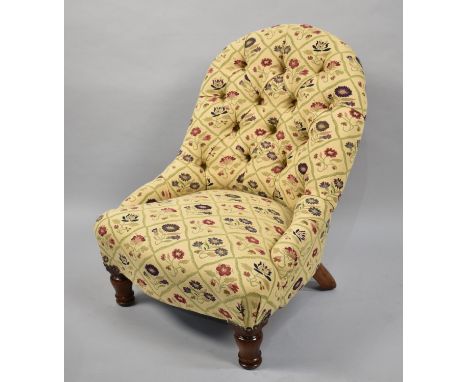 A Modern Button Upholstered Childs Chair 