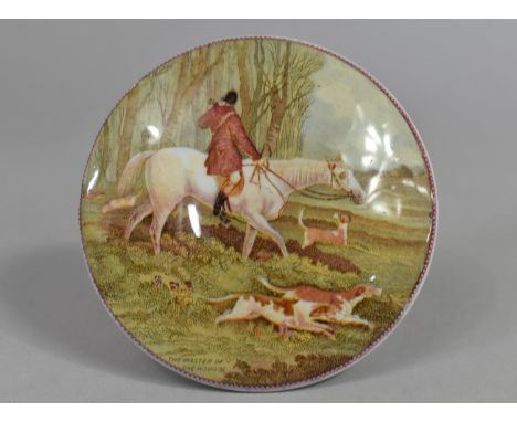 A Prattware Pot Lid, The Master of the Hounds 