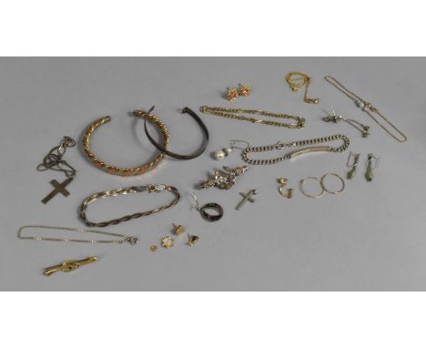 A Collection of Various Gold, Silver and Other Jewellery to include 9ct Gold and Paste Bar Brooch, 14ct Gold and White Stone 