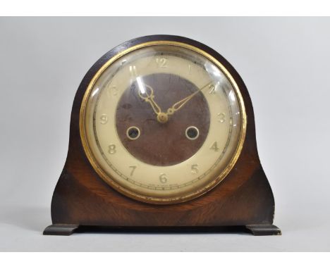 A Mid 20th Century Mantel Clock, 22cms Wide 