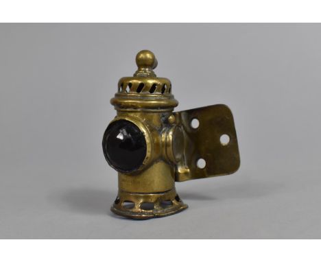 A Miniature 19th Century Brass Model of a Ships Port Light, 8cms High 