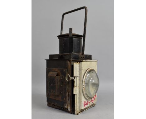 A Vintage British Rail Signal Lamp, Complete with Inner Burner but Requires Attention 