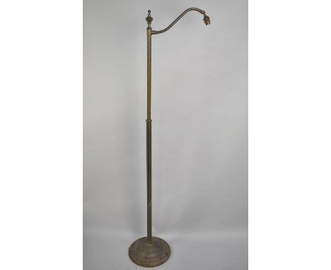 An Edwardian Reading Lamp on Circular Base, 147cms High 