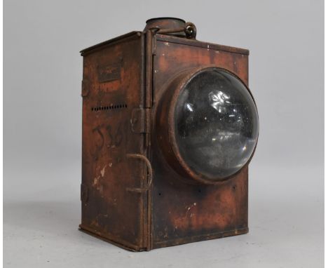 A Vintage LNER (London North Eastern Railway) Railway Signaling Lamp Missing Top 