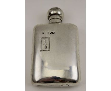 Goldsmiths &amp; Silversmiths Co. (William Gibson and John Lawrence Longman), a late Victorian silver hip flask, with screw c