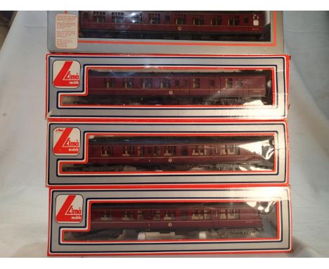 Four Lima BR MK1 coaches, M25623, M25290, and two M25264, all excellent condition, wear to boxes. UK P&amp;P Group 1 (£16+VAT