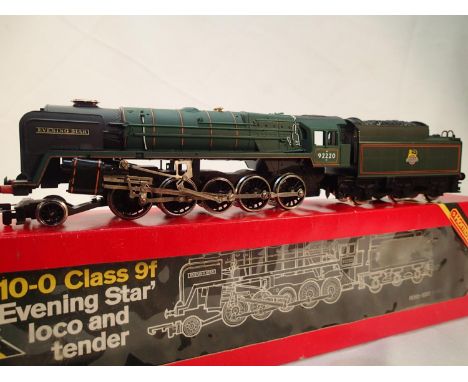 Hornby R065, Evening Star, 92220, green, early crest, excellent condition, no paperwork, box is poor. UK P&amp;P Group 1 (£16