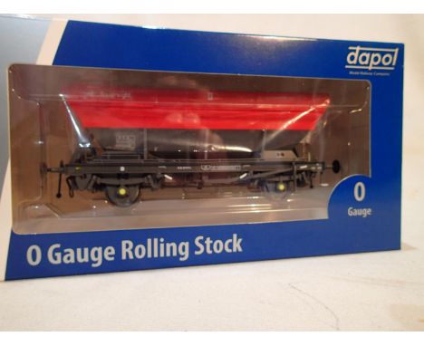 Dapol O gauge HEA Hopper, BR rail freight red/grey, No. 360060, near mint, storage wear to box. UK P&amp;P Group 1 (£16+VAT f