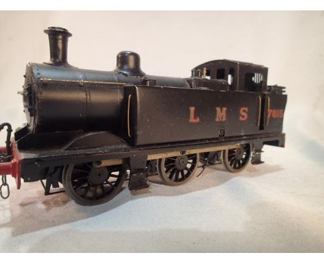 O gauge kit built 0.6.0 tank, black, LMS 7815, 2 fail fine scale, fair build and finish. UK P&amp;P Group 1 (£16+VAT for the 