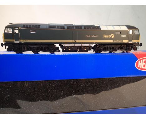 Heljan OO scale, 5704, class 57 diesel, 57604, Pendennis Castle, First Great Western livery, near mint condition, storage wea