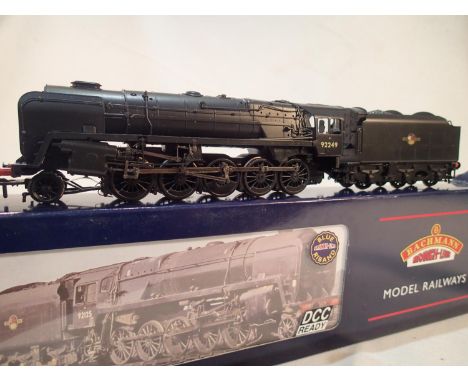 Bachmann 32-855, class 9F, 92249, black, late crest, excellent condition, storage wear to box. UK P&amp;P Group 1 (£16+VAT fo
