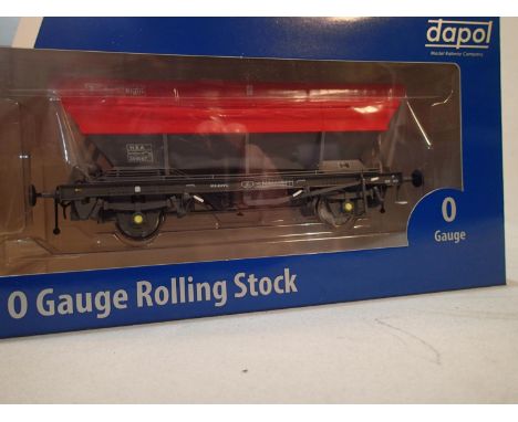 Dapol O gauge HEA Hopper, BR rail freight red/grey, No. 360067, near mint, storage wear to box. UK P&amp;P Group 1 (£16+VAT f