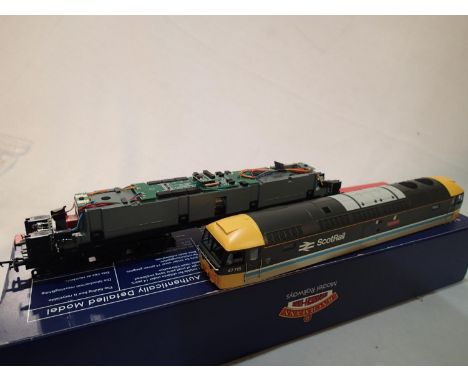 Bachmann class 47 diesel, Haymarket, 47715, Scot Rail livery, body loose on chassis, under boxes missing, suitable for spares