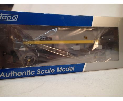Dapol O gauge 7F-048-Tow 2, MGR-HAA, yellow cradle coal wagon, No. 357144, near mint, storage wear to box. UK P&amp;P Group 1