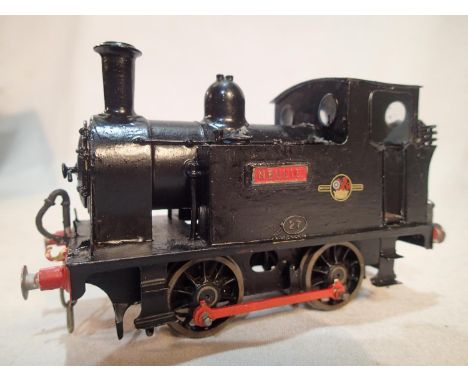 O gauge kit built 0.4.0 tank, black, late crest, Nellie, 27, fair built and finish, 2 rail fine scale. UK P&P Group 2 (£20+VA