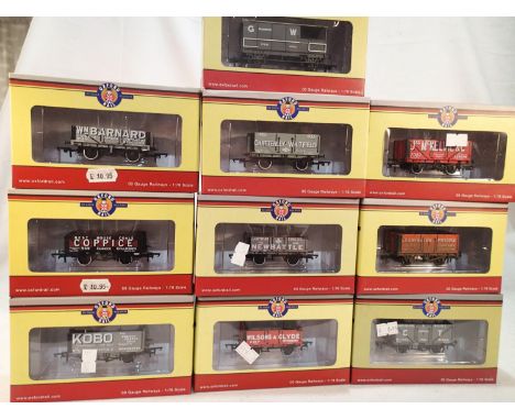 Ten Oxford Rail OO gauge wagons, all different, near mint and boxed. UK P&amp;P Group 1 (£16+VAT for the first lot and £2+VAT