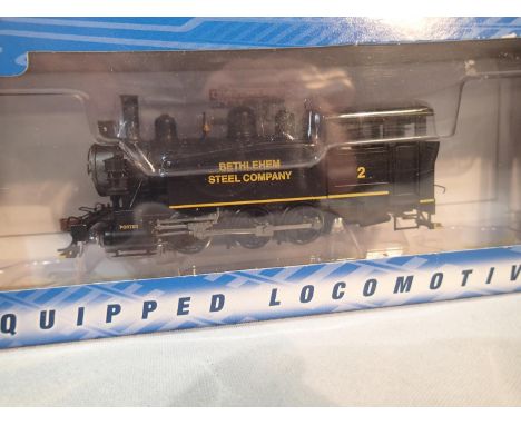 Bachmann HO scale, 52101, 0.6.0 side tank, No. 2, Bethlehem Steel, black, D.C.C fitted, near mint condition, boxed. UK P&amp;