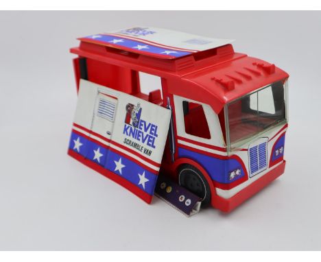 Unboxed Evil Knievel Scramble van with accessories, appears in excellent condition. UK P&amp;P Group 2 (£20+VAT for the first