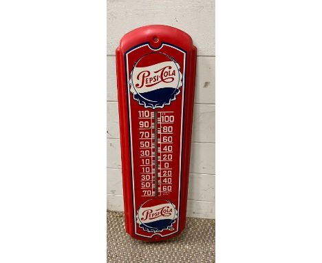 A metal advertising Pepsi thermometer 