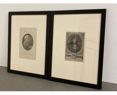 Two portrait prints, Dr Isaac Schomberg and Robert Johnson 