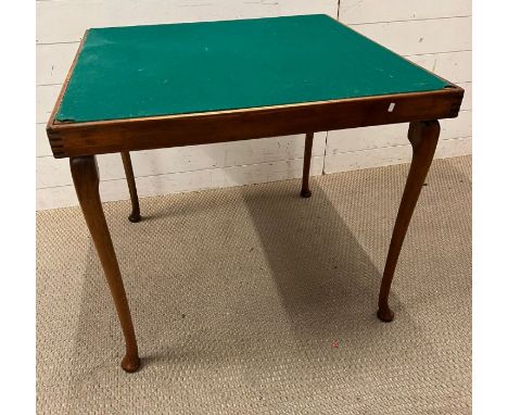 A folding card table (H70cm Sq74cm)