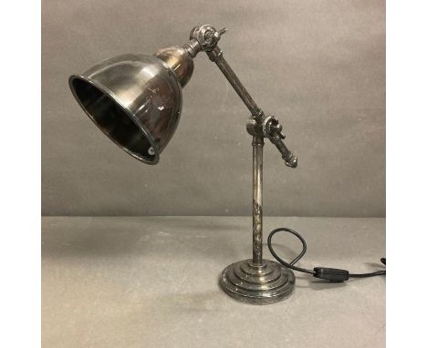 An Art Deco style metal table lamp 