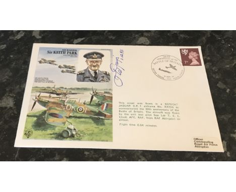 WW2 RAF Wladyslaw Gnys Signed on an AM Sir Keith Park RAFM HA29 cover 1978, flown in a Jaguar GR1.  World War II flying ace a