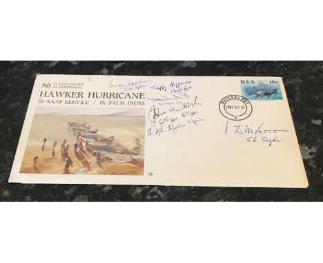 WW2 RAF Battle of Britain multi signed cover including Aces P/O B Considine 238 Squadron RAF, Wing Commander Frederick Taffy 